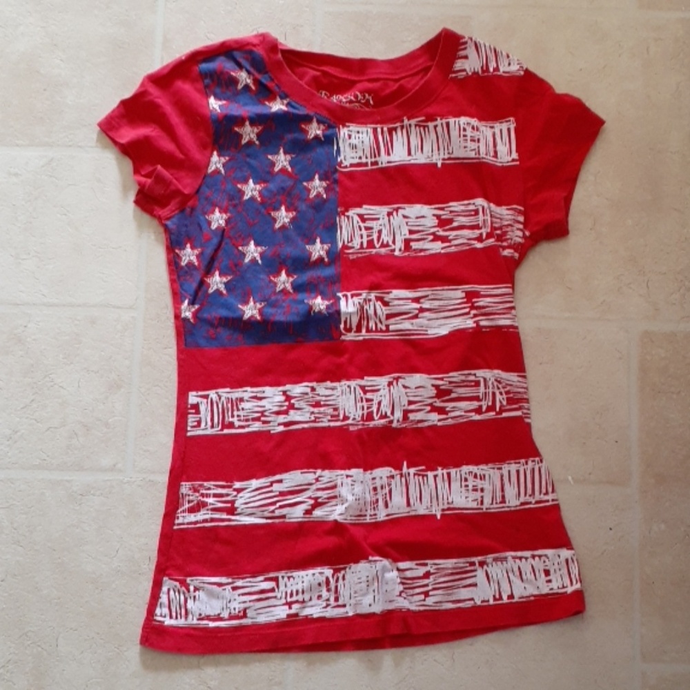 American flag graphic tee
